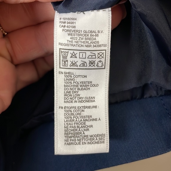 Forever 21 Navy Blue Utility Jacket. Size XS - Picture 8 of 8